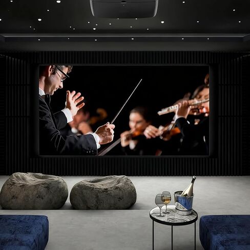 4 Pack Thick Acoustic Foam Panels 48" x 24" x 2" High-Density Soundproof Foam Wall Panels Ceiling Acoustic Quick-Recovery Noise Dampening for Home Office, Recording Room, Studio in Kuwait