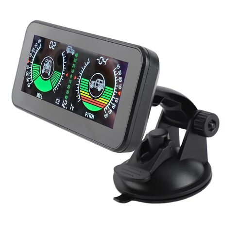 مقياس ميل السيارة في الوقت الحقيقي من AMONIDA، مقياس إمالة شاشة LCD ملونة عالية الدقة، عداد انحدار لوحة القيادة مع سهولة التدحرج والملعب، مثالي للقيادة على الطرق الوعرة، تيار مستمر 11.5 فولت إلى 30 فولت in Kuwait