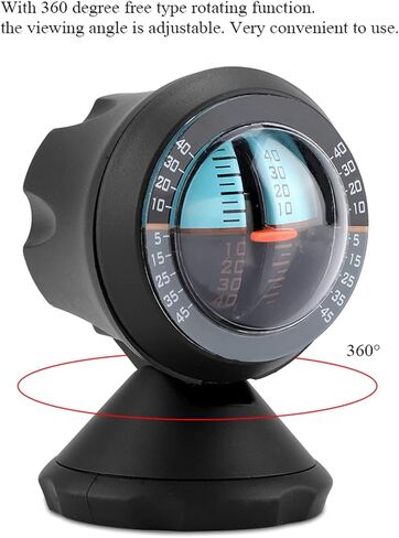 Car Inclinometer Slope Meter Tilt Gauge 360 Degree Adjustable View with Fast Response Adhesive Mount for Vehicle Truck Road Safety in Kuwait