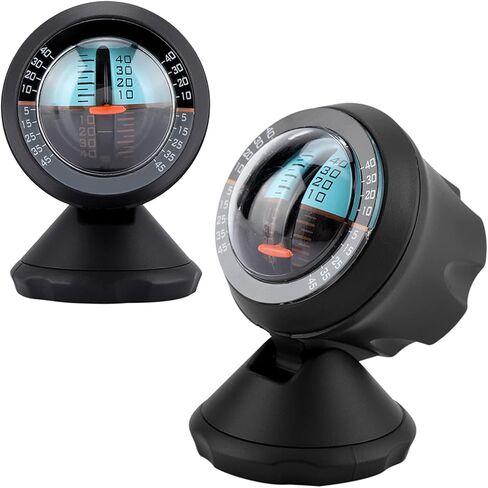 Car Inclinometer Slope Meter Tilt Gauge 360 Degree Adjustable View with Fast Response Adhesive Mount for Vehicle Truck Road Safety in Kuwait