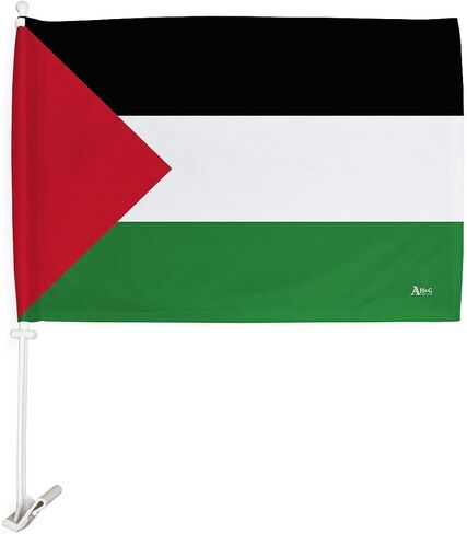 Team Palestine Car Flag Bandera Para Carros De Palestinian Decor For Window Clip Mount Auto Accessories Sport Fan Gifts League Olympics Party Supplies Patriotic Decorations Made in USA in Kuwait