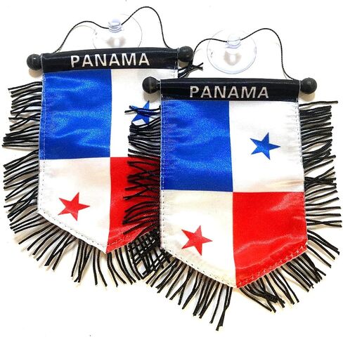 Panama small Panamainian flag for cars home wall door window flag accessories decoration hanging decor banners Rearview mirror hanging car flag in Kuwait