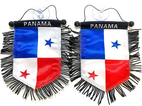 Panama small Panamainian flag for cars home wall door window flag accessories decoration hanging decor banners Rearview mirror hanging car flag in Kuwait