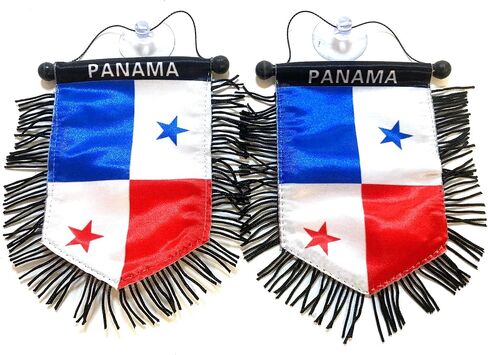 Panama small Panamainian flag for cars home wall door window flag accessories decoration hanging decor banners Rearview mirror hanging car flag in Kuwait