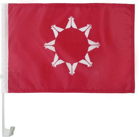 Oglala Sioux Tribe Car Flag 18'' x 12'' - Oglala Lakota Car flags 30 x 45cm - Banner 18x12 INCHES PLASTIC STICK - AZ FLAG in Kuwait