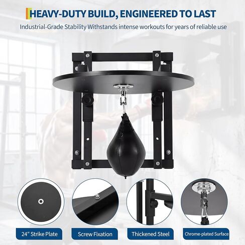 Garvee 24 Inch Adjustable Speed Bag Platform Kit with 360° Swivel, Wall Mount Boxing Punching Bag Stand, Includes Speedbag and Air Pump in Kuwait