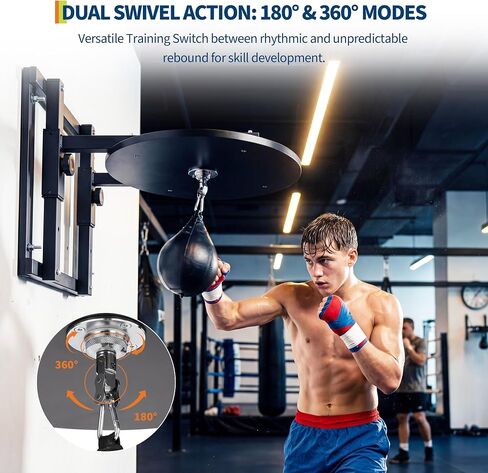 Garvee 24 Inch Adjustable Speed Bag Platform Kit with 360° Swivel, Wall Mount Boxing Punching Bag Stand, Includes Speedbag and Air Pump in Kuwait