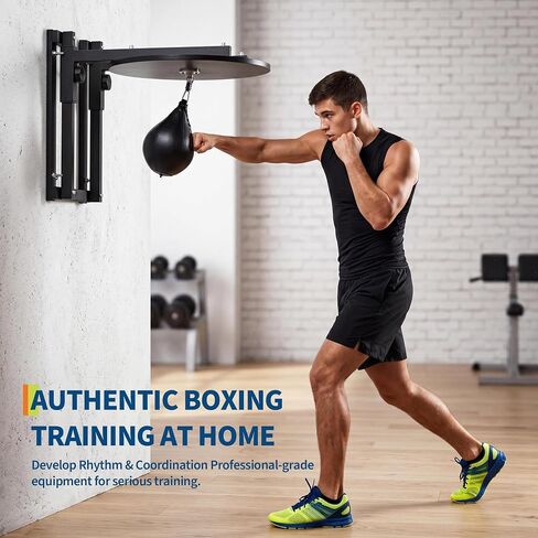 Garvee 24 Inch Adjustable Speed Bag Platform Kit with 360° Swivel, Wall Mount Boxing Punching Bag Stand, Includes Speedbag and Air Pump in Kuwait