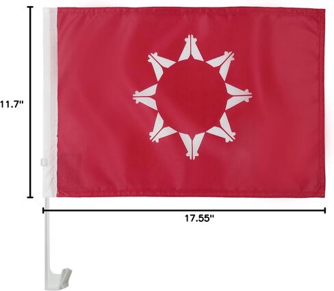 Oglala Sioux Tribe Car Flag 18'' x 12'' - Oglala Lakota Car flags 30 x 45cm - Banner 18x12 INCHES PLASTIC STICK - AZ FLAG in Kuwait