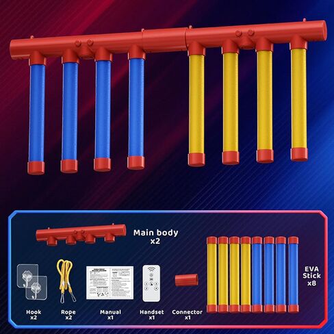 Reaction Time Training,Hand Eye Coordination Training-Solo/Dual Play,Reflex Game,Reflex Sticks,Upgrade Remote Control 3 Adjustable Speed,Drop Sticks Game for Kids & Adults in Kuwait