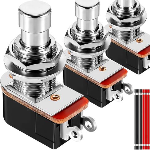 3PCS Momentary Soft Touch Foot Switch SPST 4A 125VAC / 2A 250VAC 2 PIN Guitar Effects Pedal Box Stomp Push Button Footswitch with Electronic Wire for Tap Tempos, Relays, Feedback Loops in Saudi Arabia