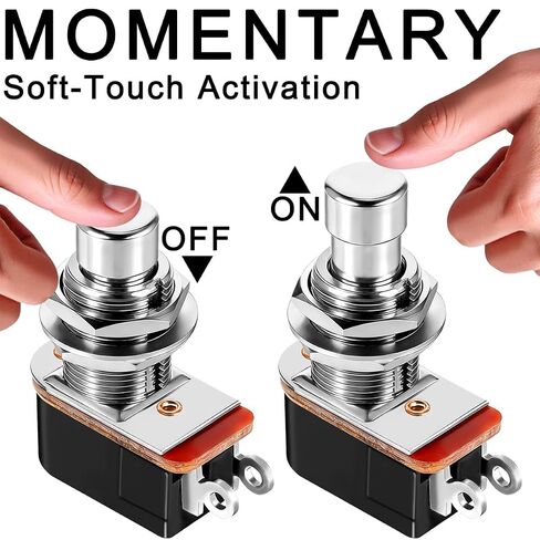 3PCS Momentary Soft Touch Foot Switch SPST 4A 125VAC / 2A 250VAC 2 PIN Guitar Effects Pedal Box Stomp Push Button Footswitch with Electronic Wire for Tap Tempos, Relays, Feedback Loops in Saudi Arabia