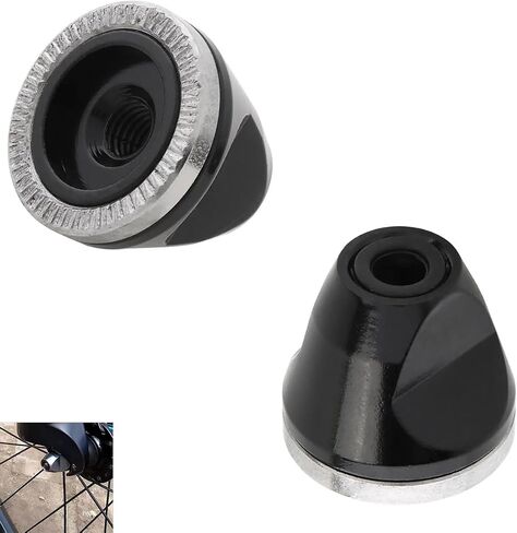 2 Pack Bicycle Wheel Hub Quick Release Skewer Nuts Replacement M5 Bike Axle Tightening Nuts Thumb Knobs for Road Mountain Bicycle MTB Wheel Hub Front and Rear Skewers Bolt Lever Axle Shaft in Saudi Arabia