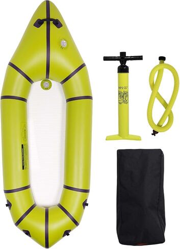 PVC Packrafts,1 Person Packraft for Flat Water Rafting Camping Trip/Fishing/Water Adventures, Travel Kayak with Two-Way Manual Pump, 300lb Weight Capacity in Saudi Arabia