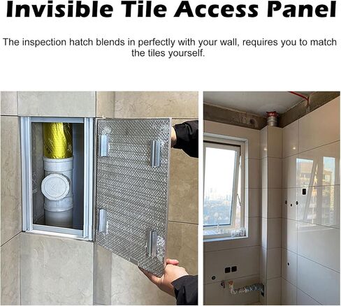 Hidden Access Panel for Plumbing Inspection, 12x12 to 24x24 inches, Durable Aluminum Frame, Wall Hole Cover for Bathroom Shower Valve, Easy Installation, Clean Design,600x700mm/24x28in in Saudi Arabia