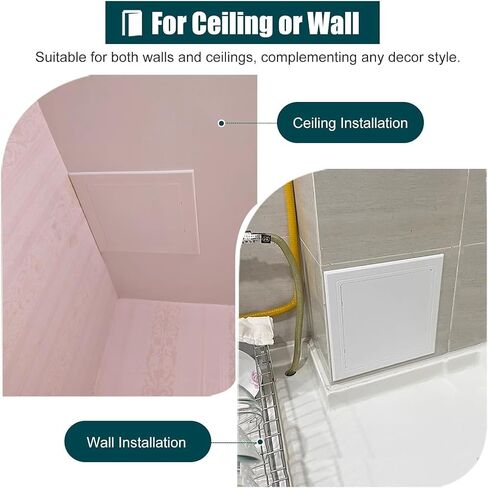 Self-Adhesive Inspection Access Panel for Bathroom & Wall Ceilings - 200x200mm (7.9x7.9in) Small Tile Access Door Hatch for Bathtubs, Easy Installation, Durable Design,200x200mm (7.9x7.9in) in Saudi Arabia
