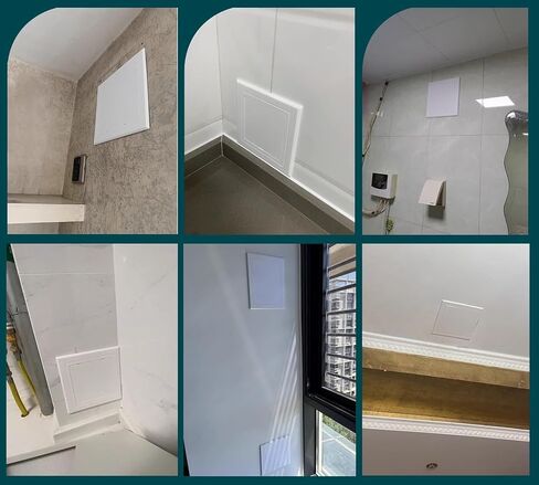 Self-Adhesive Inspection Access Panel for Bathroom & Wall Ceilings - 200x200mm (7.9x7.9in) Small Tile Access Door Hatch for Bathtubs, Easy Installation, Durable Design,200x200mm (7.9x7.9in) in Saudi Arabia