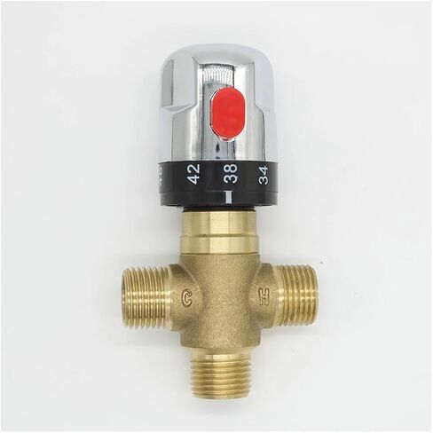Brass Thermostatic Mixing Bath Tub Valve Pipe Thermostat Valve Control Chrome in Saudi Arabia
