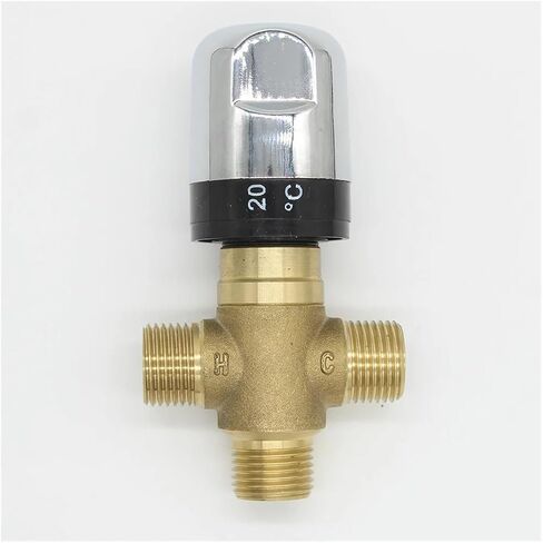 Brass Thermostatic Mixing Bath Tub Valve Pipe Thermostat Valve Control Chrome in Saudi Arabia