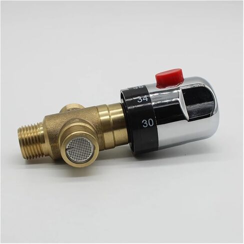 Brass Thermostatic Mixing Bath Tub Valve Pipe Thermostat Valve Control Chrome in Saudi Arabia