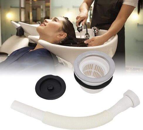 Hair Salon Drain Plug Kit, Efficient Filtration of Hair Remains, Quick Installation for Professional Use, Plastic Material in Saudi Arabia