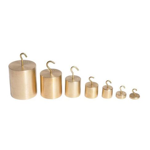 United Scientific WHB1000 Brass Hooked Mass, Nickel Plated Finish, 1000g Weight in Kuwait