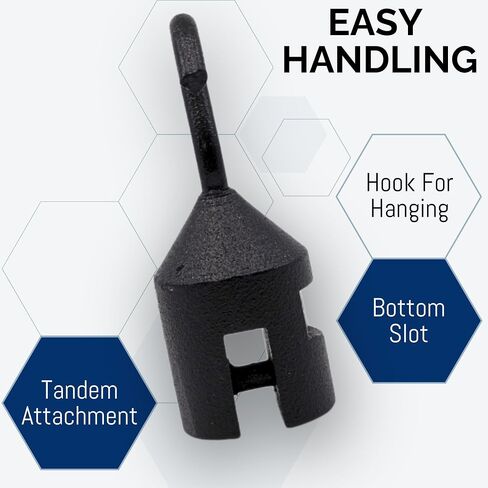 EISCO - Hooked Weight, 20g - Iron, Cylindrical with Hook and Bottom Slot for Easy Lifting, Science Experiments, Physics, Scale Calibration, Measurement in Kuwait