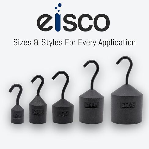 EISCO - Hooked Weight, 20g - Iron, Cylindrical with Hook and Bottom Slot for Easy Lifting, Science Experiments, Physics, Scale Calibration, Measurement in Kuwait