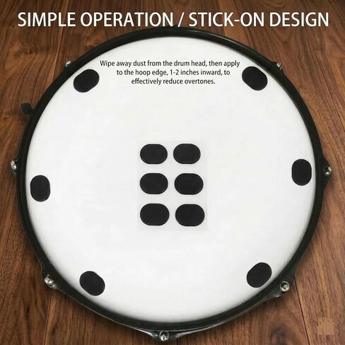 30pcs Silicone Drum Dampeners Gel Pads, Self-Adhesive Tone Control Mutes | Soft non-toxic silicone, 5 assorted colors, washable and reusable, eliminates ringing, fits snare tom and cymbals in Kuwait