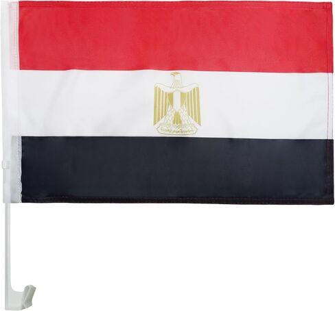 Iraq Car Flag 18'' x 12'' - Iraqi Car flags 30 x 45cm - Banner 18x12 INCHES PLASTIC STICK - AZ FLAG in Saudi Arabia
