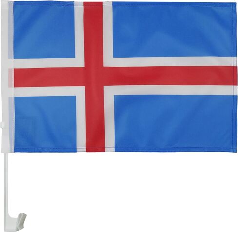 Iraq Car Flag 18'' x 12'' - Iraqi Car flags 30 x 45cm - Banner 18x12 INCHES PLASTIC STICK - AZ FLAG in Saudi Arabia