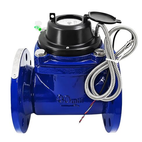 3'' Water Meter Fits for Woltmann Helix Water Meter, Pulse Output Detachable Water Meter, Flanged, Industrial Use, Heavy-Duty Cast Iron, Cubic Meter in Saudi Arabia