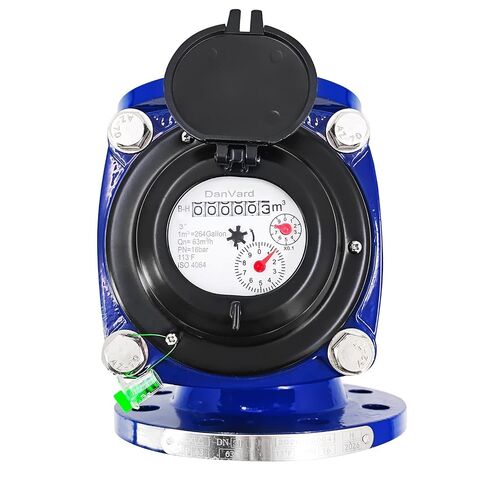 3'' Water Meter Fits for Woltmann Helix Water Meter, Pulse Output Detachable Water Meter, Flanged, Industrial Use, Heavy-Duty Cast Iron, Cubic Meter in Saudi Arabia