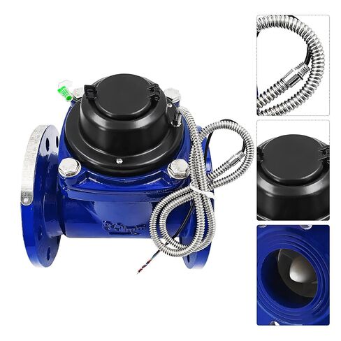 3'' Water Meter Fits for Woltmann Helix Water Meter, Pulse Output Detachable Water Meter, Flanged, Industrial Use, Heavy-Duty Cast Iron, Cubic Meter in Saudi Arabia