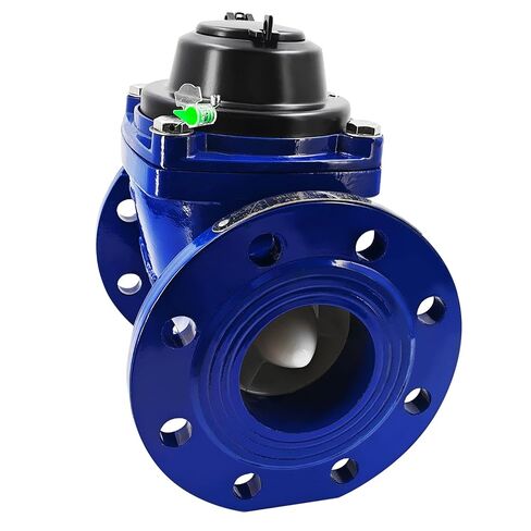 3'' Water Meter Fits for Woltmann Helix Water Meter, Pulse Output Detachable Water Meter, Flanged, Industrial Use, Heavy-Duty Cast Iron, Cubic Meter in Saudi Arabia
