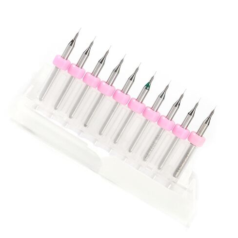 WALFRONT Tungsten Steel Drill Bits 10pcs Micro Drill Bits Set PCB Print Circuit Board CNC Router for Resin Beads Clay Jewelry Making Stone Grinding (0.1mm) in Saudi Arabia