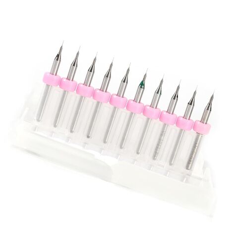 WALFRONT Tungsten Steel Drill Bits 10pcs Micro Drill Bits Set PCB Print Circuit Board CNC Router for Resin Beads Clay Jewelry Making Stone Grinding (0.1mm) in Saudi Arabia