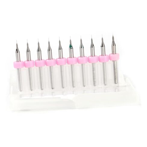 WALFRONT Tungsten Steel Drill Bits 10pcs Micro Drill Bits Set PCB Print Circuit Board CNC Router for Resin Beads Clay Jewelry Making Stone Grinding (0.1mm) in Saudi Arabia