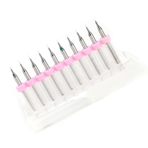 WALFRONT Tungsten Steel Drill Bits 10pcs Micro Drill Bits Set PCB Print Circuit Board CNC Router for Resin Beads Clay Jewelry Making Stone Grinding (0.1mm) in Saudi Arabia