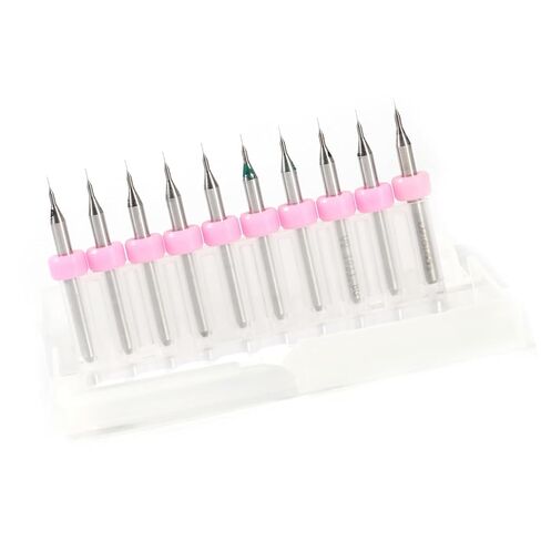 WALFRONT Tungsten Steel Drill Bits 10pcs Micro Drill Bits Set PCB Print Circuit Board CNC Router for Resin Beads Clay Jewelry Making Stone Grinding (0.1mm) in Saudi Arabia