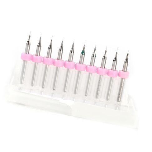 WALFRONT Tungsten Steel Drill Bits 10pcs Micro Drill Bits Set PCB Print Circuit Board CNC Router for Resin Beads Clay Jewelry Making Stone Grinding (0.1mm) in Saudi Arabia