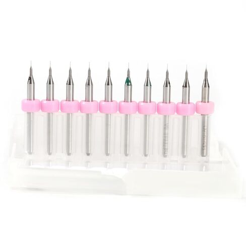 WALFRONT Tungsten Steel Drill Bits 10pcs Micro Drill Bits Set PCB Print Circuit Board CNC Router for Resin Beads Clay Jewelry Making Stone Grinding (0.1mm) in Saudi Arabia