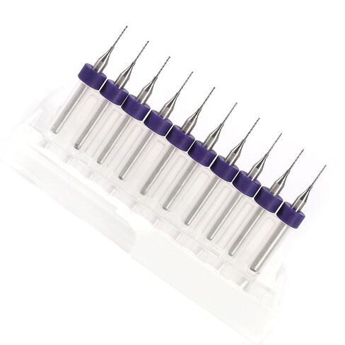 WALFRONT Tungsten Steel Drill Bits 10pcs Micro Drill Bits Set PCB Print Circuit Board CNC Router for Resin Beads Clay Jewelry Making Stone Grinding (0.1mm) in Saudi Arabia