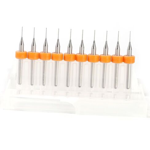 WALFRONT Tungsten Steel Drill Bits 10pcs Micro Drill Bits Set PCB Print Circuit Board CNC Router for Resin Beads Clay Jewelry Making Stone Grinding (0.1mm) in Saudi Arabia