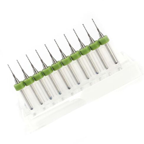 WALFRONT Tungsten Steel Drill Bits 10pcs Micro Drill Bits Set PCB Print Circuit Board CNC Router for Resin Beads Clay Jewelry Making Stone Grinding (0.1mm) in Saudi Arabia