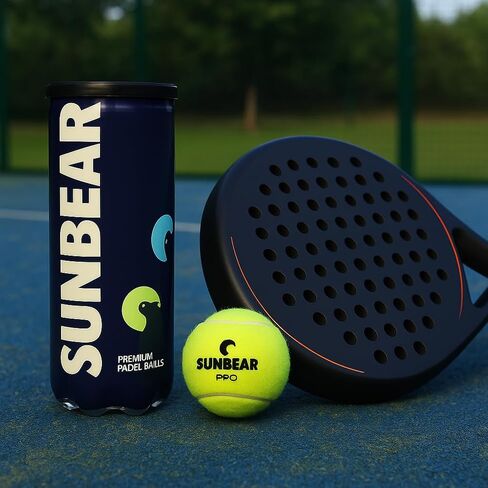 Sunbear Padel Balls – Pro Edition 3 Pack | Tournament Quality Pressurised Balls for Padel Tennis – Fast & Lively Bounce, Durable Felt, Long-Lasting Performance in Kuwait