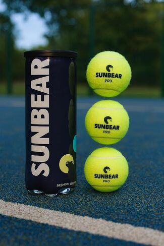 Sunbear Padel Balls – Pro Edition 3 Pack | Tournament Quality Pressurised Balls for Padel Tennis – Fast & Lively Bounce, Durable Felt, Long-Lasting Performance in Kuwait