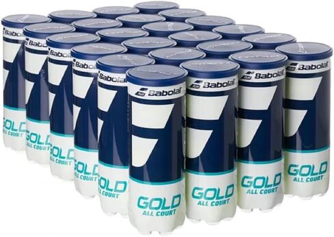 Babolat Gold All Court Tennis Balls, 24 Cans | 72 Balls (3 Balls/Can) in Kuwait