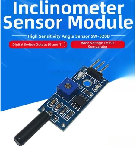5PCS SW-520D Tilt Sensor Module, Digital Angle Switch Detector with Adjustable Sensitivity, 3.3V-5V Wide Voltage for Arduino DIY Electronics Projects in Kuwait