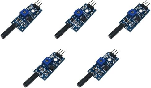 5PCS SW-520D Tilt Sensor Module, Digital Angle Switch Detector with Adjustable Sensitivity, 3.3V-5V Wide Voltage for Arduino DIY Electronics Projects in Kuwait